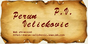Perun Veličković vizit kartica